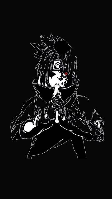 Naruto Sasuke Black Wallpaper Page 50