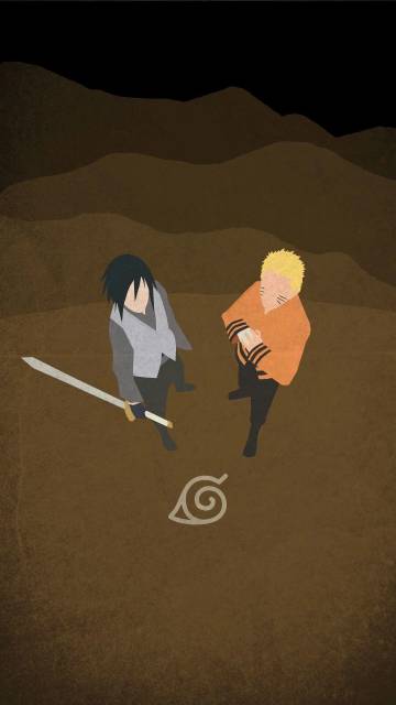 Naruto And Sasuke Minimalist Wallpaper Page 22