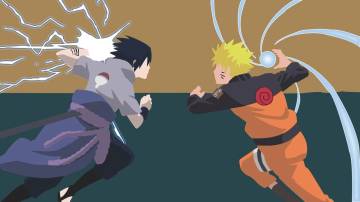 Naruto And Sasuke Minimalist Wallpaper Page 43