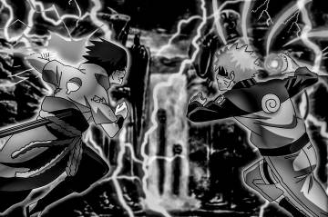 Naruto And Sasuke Wallpaper Black And White Page 17