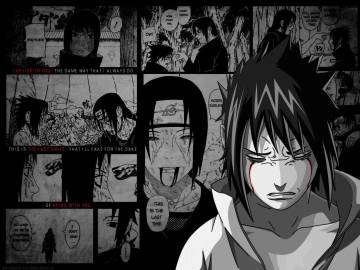 Naruto And Sasuke Wallpaper Black And White Page 55