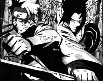 Naruto And Sasuke Wallpaper Black And White Page 15