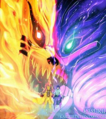 Naruto Kyuubi Mode Vs Sasuke Susanoo Wallpaper Page 10