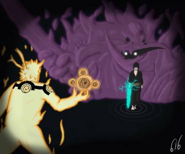 Naruto Kyuubi Mode Vs Sasuke Susanoo Wallpaper Page 18