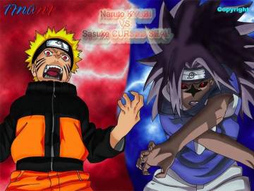 Naruto Nine Tailed Fox Vs Sasuke Curse Mark Wallpaper Page 2