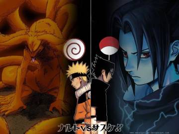 Naruto Nine Tailed Fox Vs Sasuke Curse Mark Wallpaper Page 9