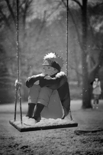 Naruto On A Swing Alone Wallpaper Page 2
