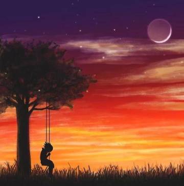 Naruto On A Swing Alone Wallpaper Page 5
