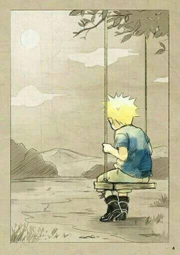 Naruto On A Swing Alone Wallpaper Page 12