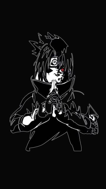 Saskue Naruto Wallpaper Black And White Page 13