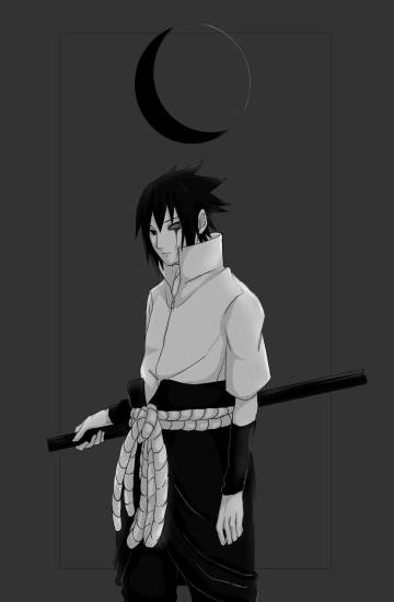 Saskue Naruto Wallpaper Black And White Page 26