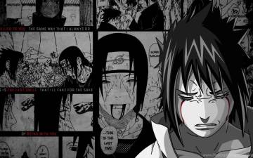 Saskue Naruto Wallpaper Black And White Page 90