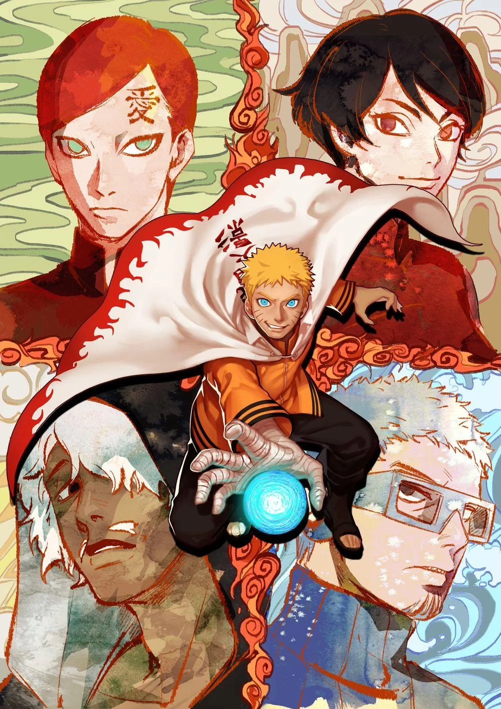 Free Download Naruto Shippuden War Kages Wallpaper Page 1062381 (1000 x 1415)