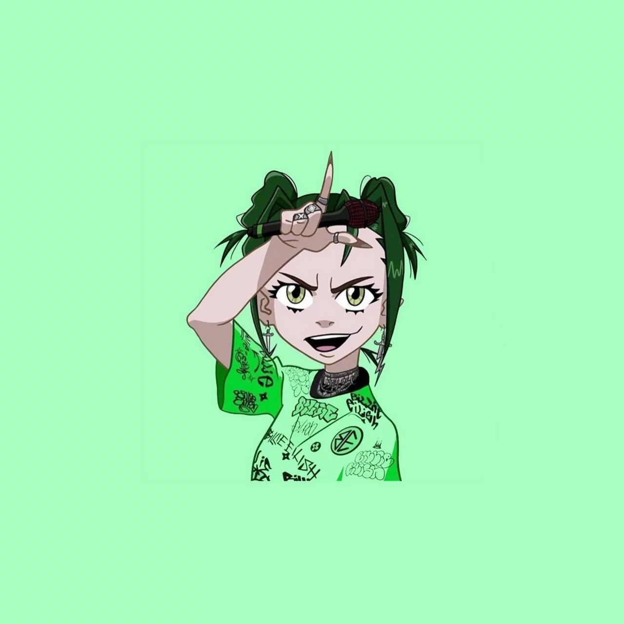 Free Download Billie Eilish Wallpapers Naruto Page 108388 (1280 x 1280)