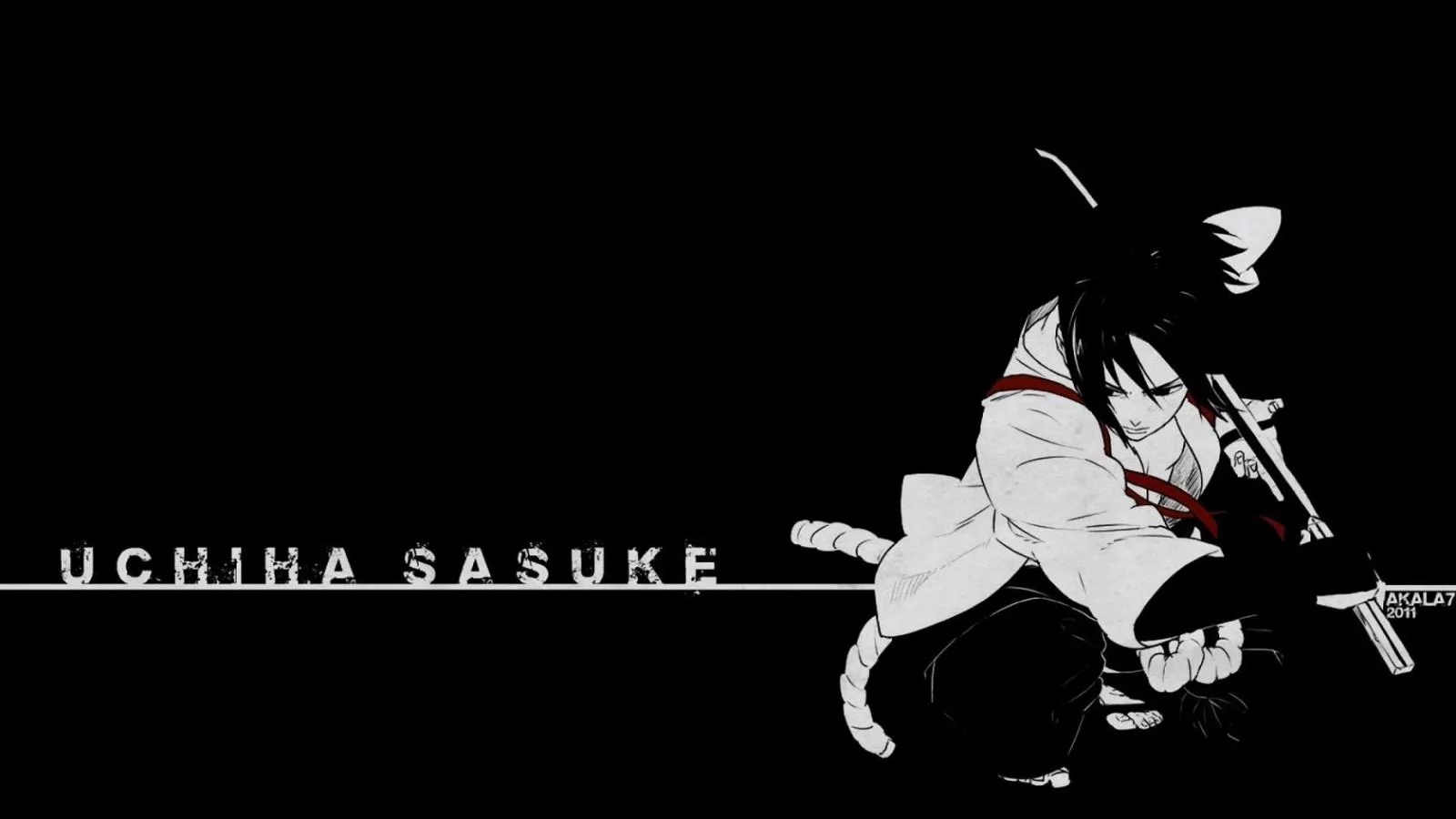 Free Download Naruto And Sasuke Wallpaper Black And White Page 108491 (1600 x 900)