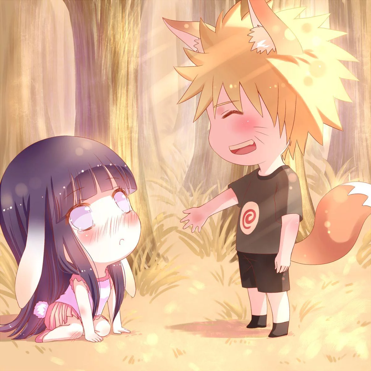 Free Download Chibi Naruto And Hinata Wallpaper Page 110240 (1200 x 1200)