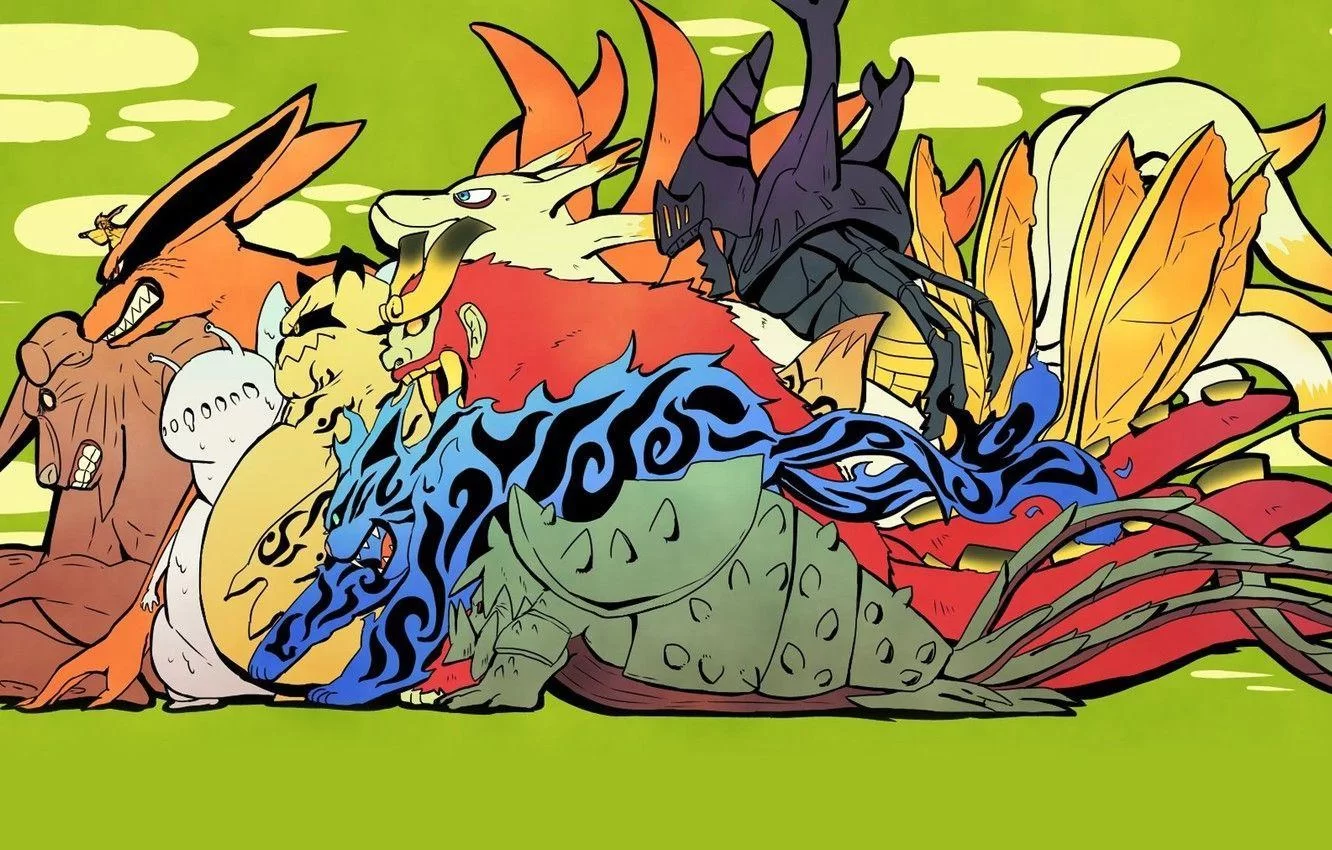 Free Download Naruto Tailed Beasts Wallpaper Black And White Page 1158835 (1332 x 850)