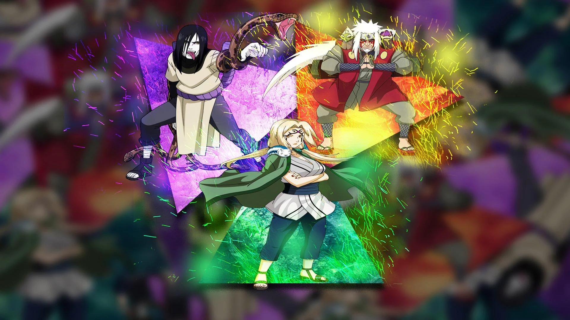 Free Download Naruto Three Sannin Wallpaper Page 1181419 (1920 x 1080)