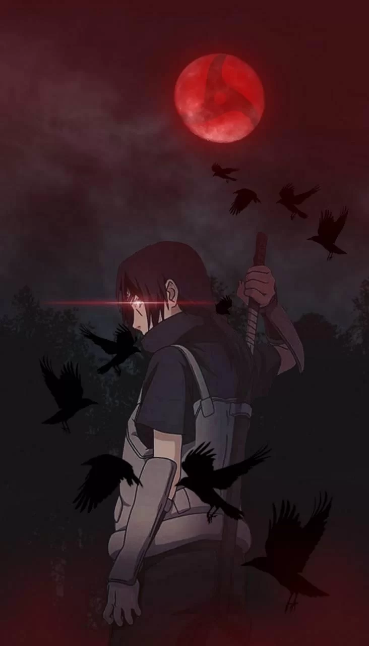 Free Download Naruto Uchiha Moon Phone Wallpaper Page 1190268 (732 x 1280)