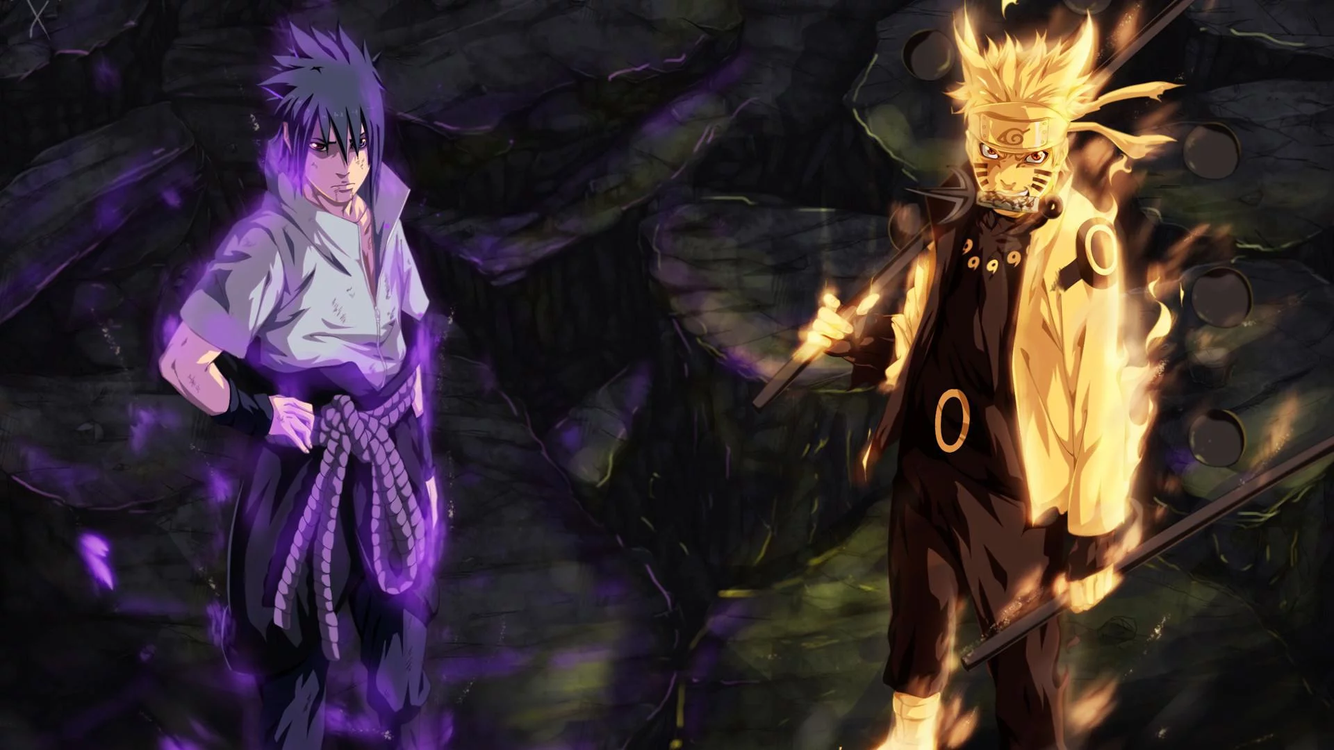 Free Download Naruto Uzumaki Vs Sasuke Uchiha Wallpaper Page 1208618 (1920 x 1080)