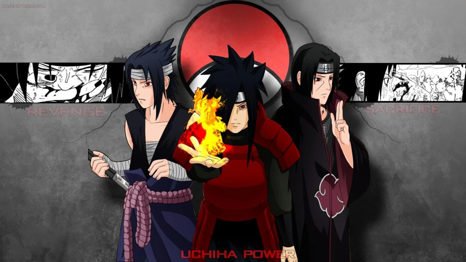 Free Download Naruto Itachi Carrying Sasuke Wallpaper Page 122350 (1920 x 1080)