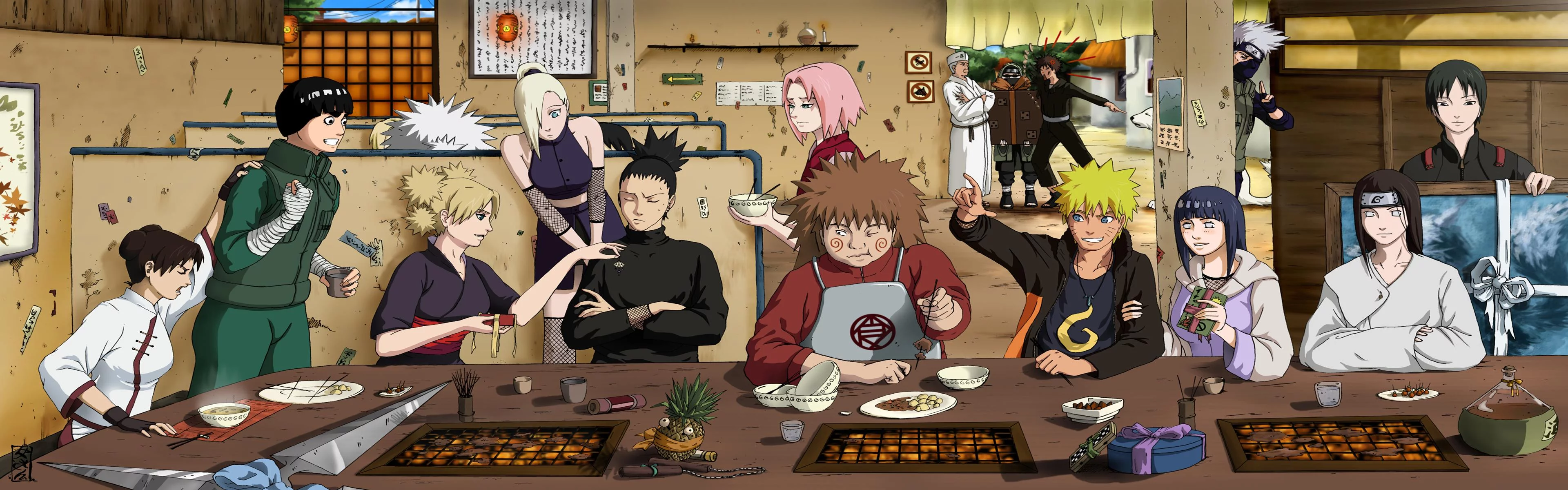 Free Download Naruto And Jiraya Ramen Wallpapeer Page 126132 (3840 x 1200)