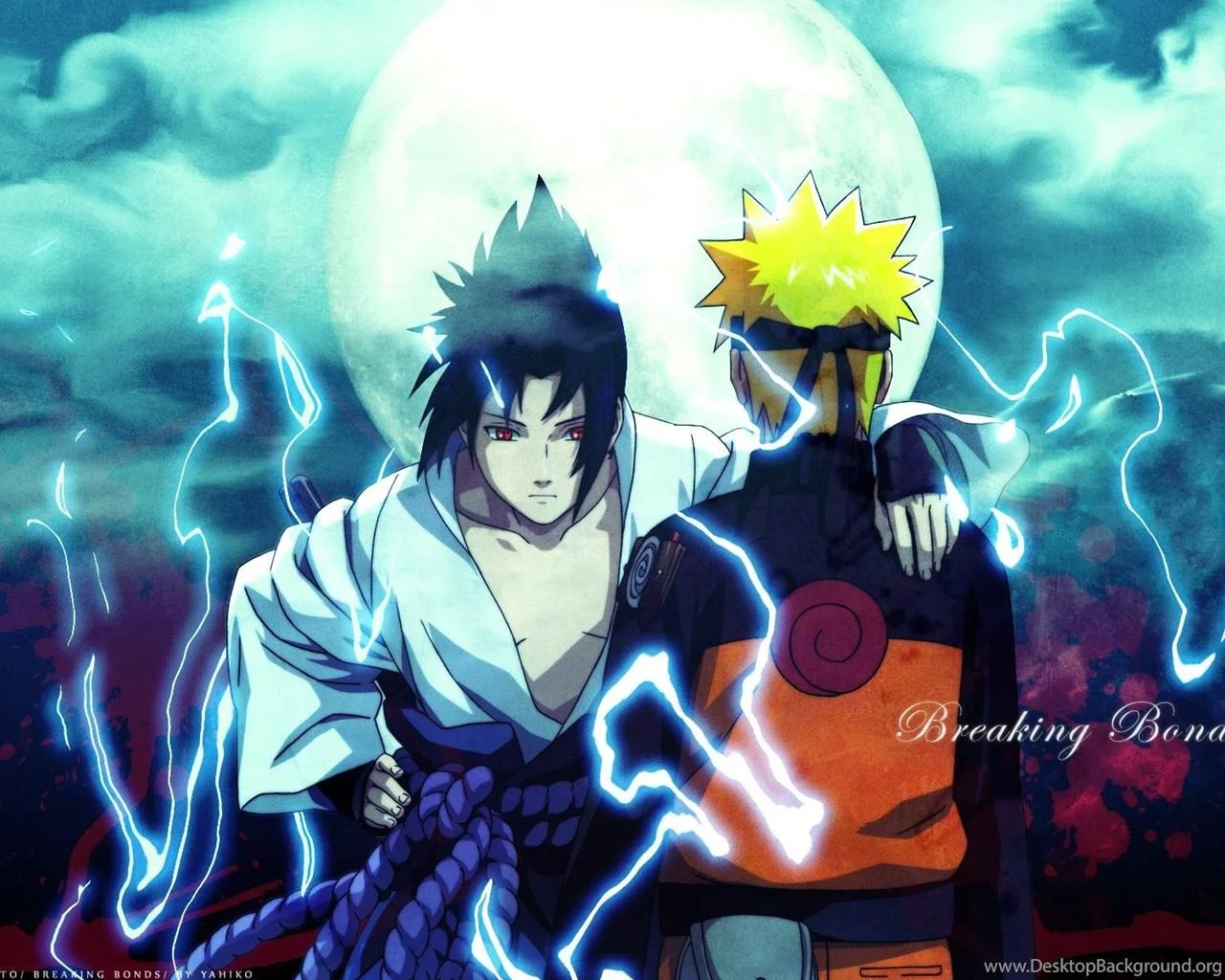 Free Download Naruto Vs Sasuke Desktop Wallpaper Page 1270682 (1280 x 1024)