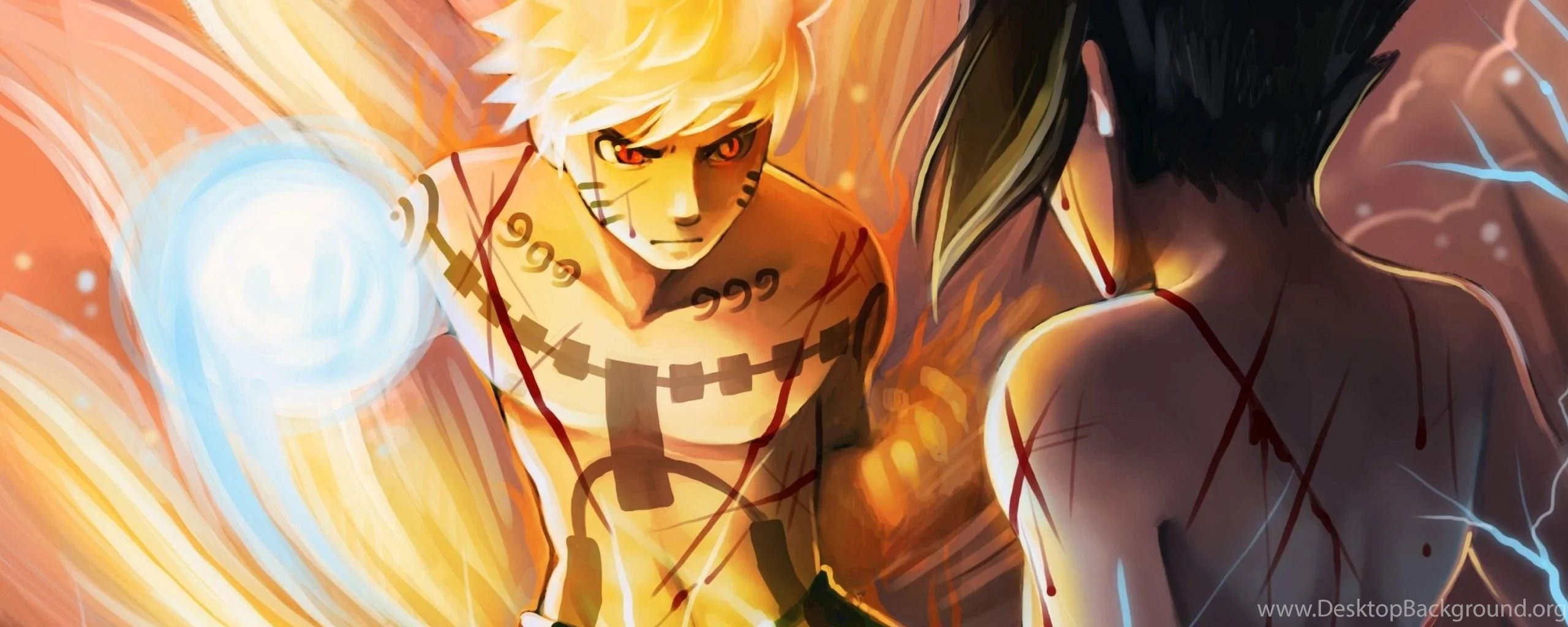 Free Download Naruto Vs Sasuke Dual Monitor Wallpaper 2560x1024 Page 1270687 (2560 x 1024)
