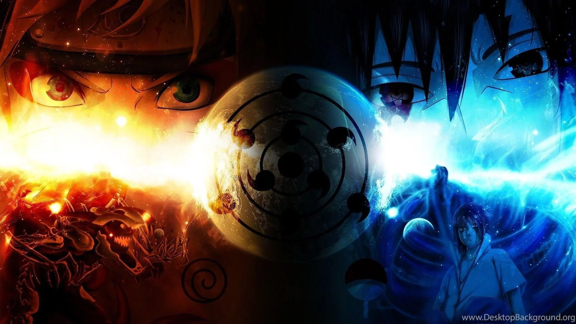 Free Download Naruto Vs Sasuke Dual Monitor Wallpaper 2560x1024 Page 1270690 (1920 x 1080)