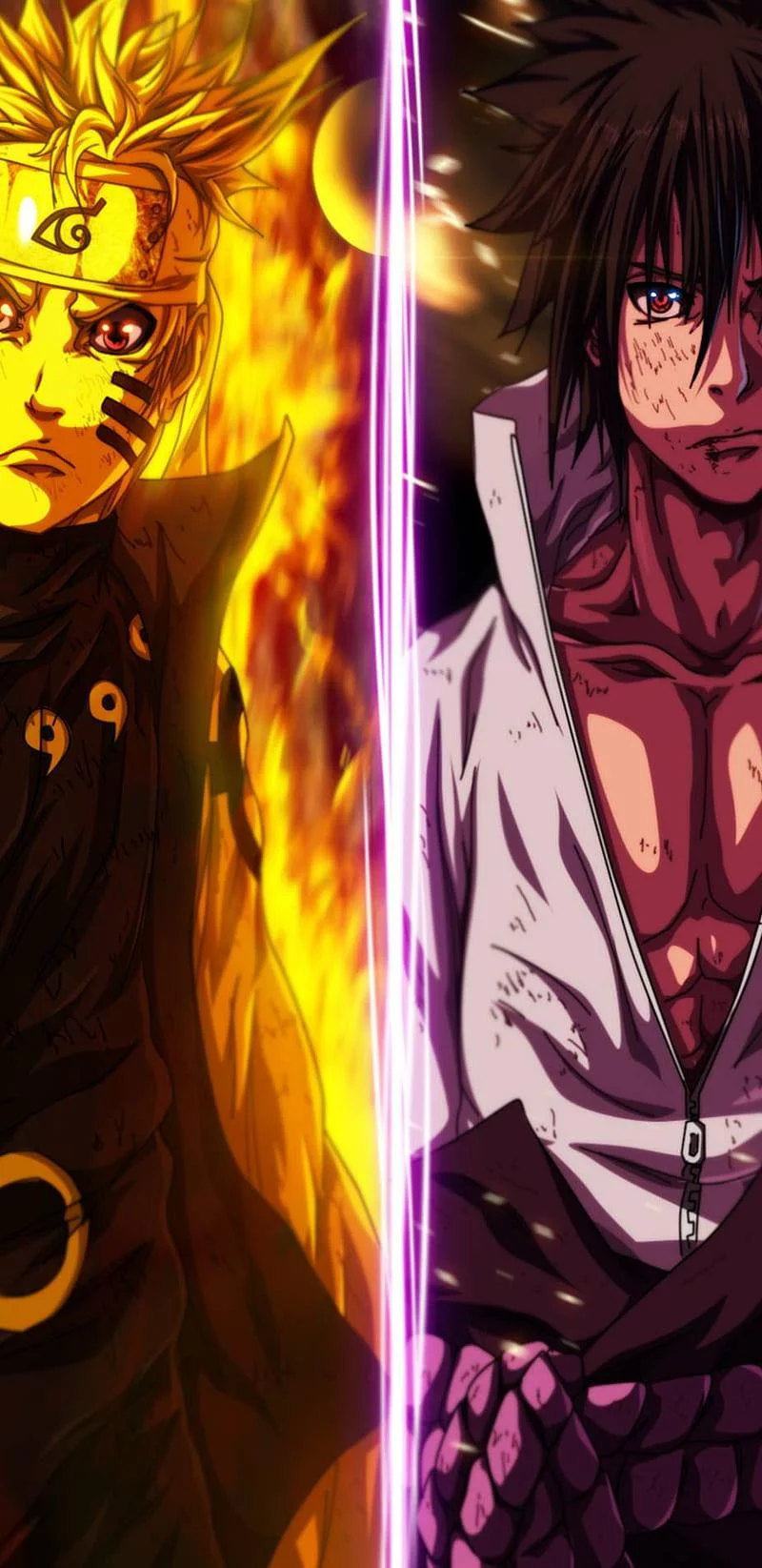 Free Download Naruto Vs Sasuke Dual Monitor Wallpaper Page 1270783 (800 x 1645)