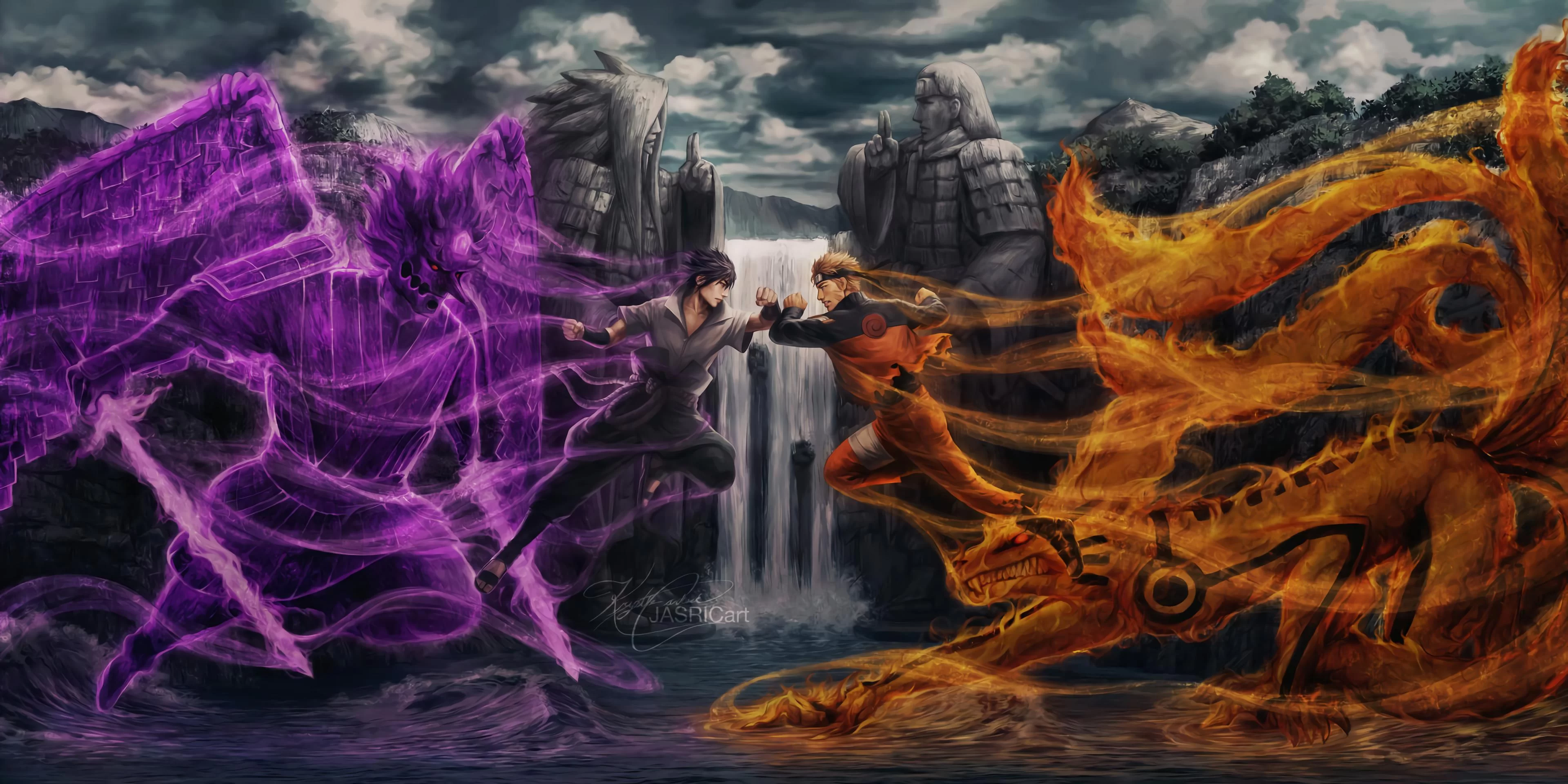 Free Download Naruto Vs Sasuke Wallpaper Hd Cliffs Page 1288396 (3840 x 1920)