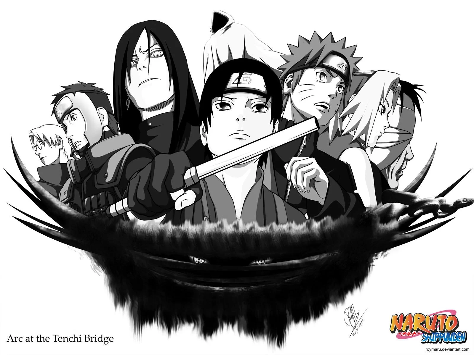 Free Download Naruto Wallpaper B W Page 1345934 (1600 x 1200)