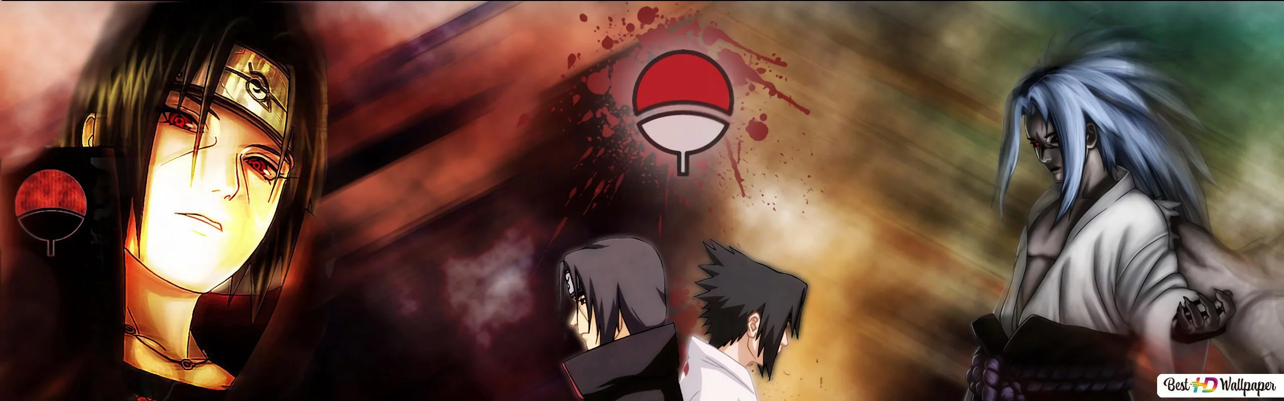 Free Download Naruto And Sasuke Dual Monitor Wallpaper 2560x1024 Page 139381 (2560 x 800)