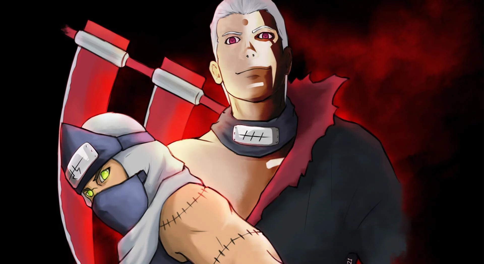Free Download Naruto Wallpaper Hidan Kakuzu Page 1407345 (1920 x 1047)
