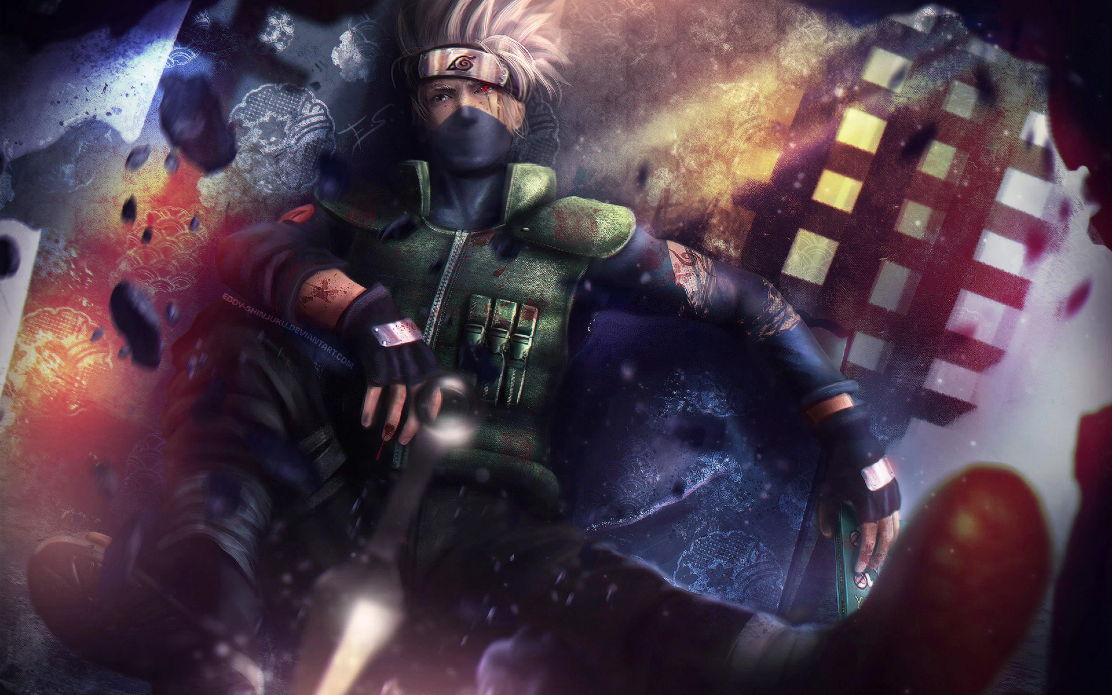 Free Download Anime Pictures Naruto Wallpaper Kakashi Page 14379 (3840 x 2400)