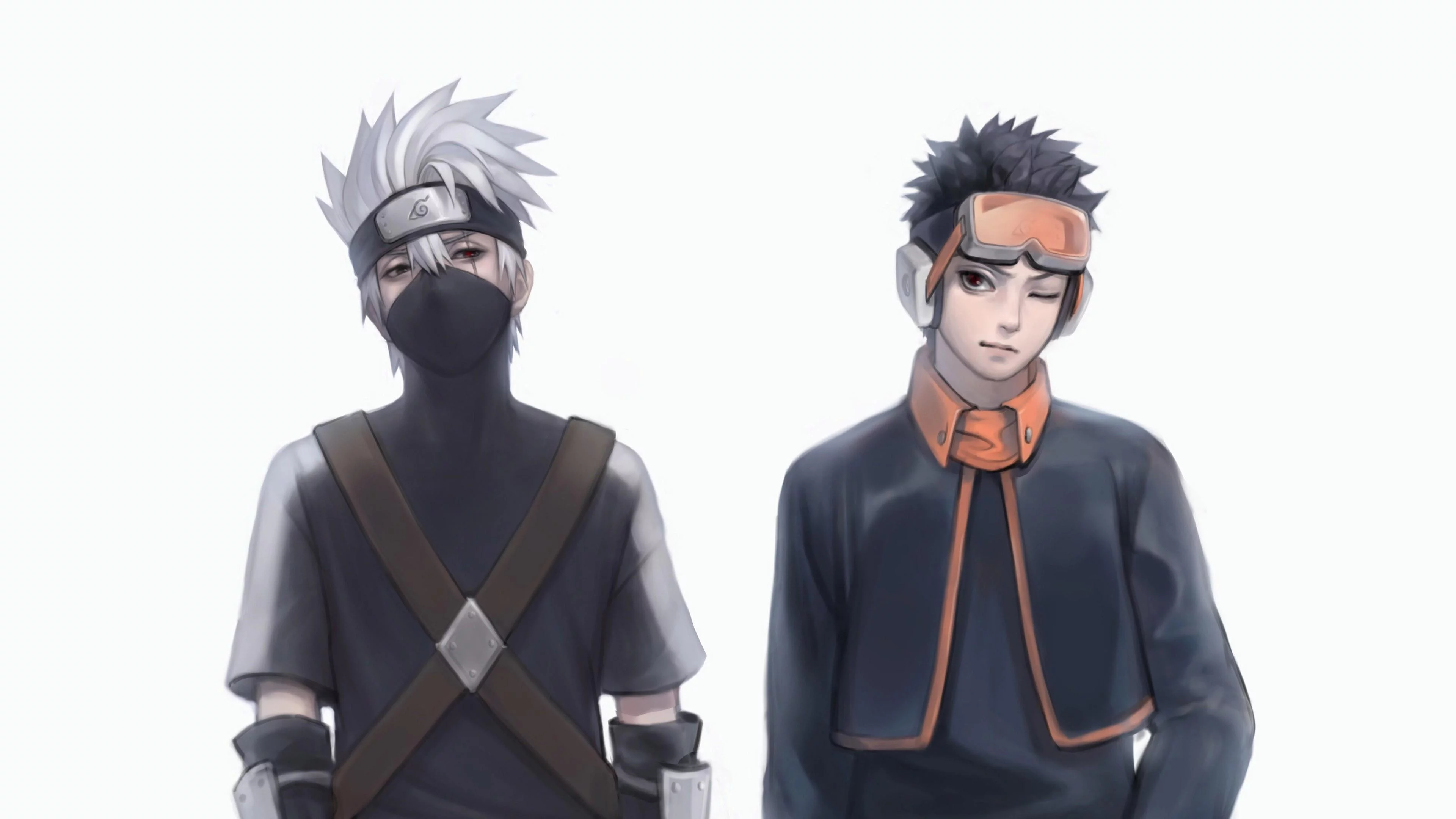Free Download Naruto Wallpaper Kakashi And Obito Page 1438266 (3840 x 2160)