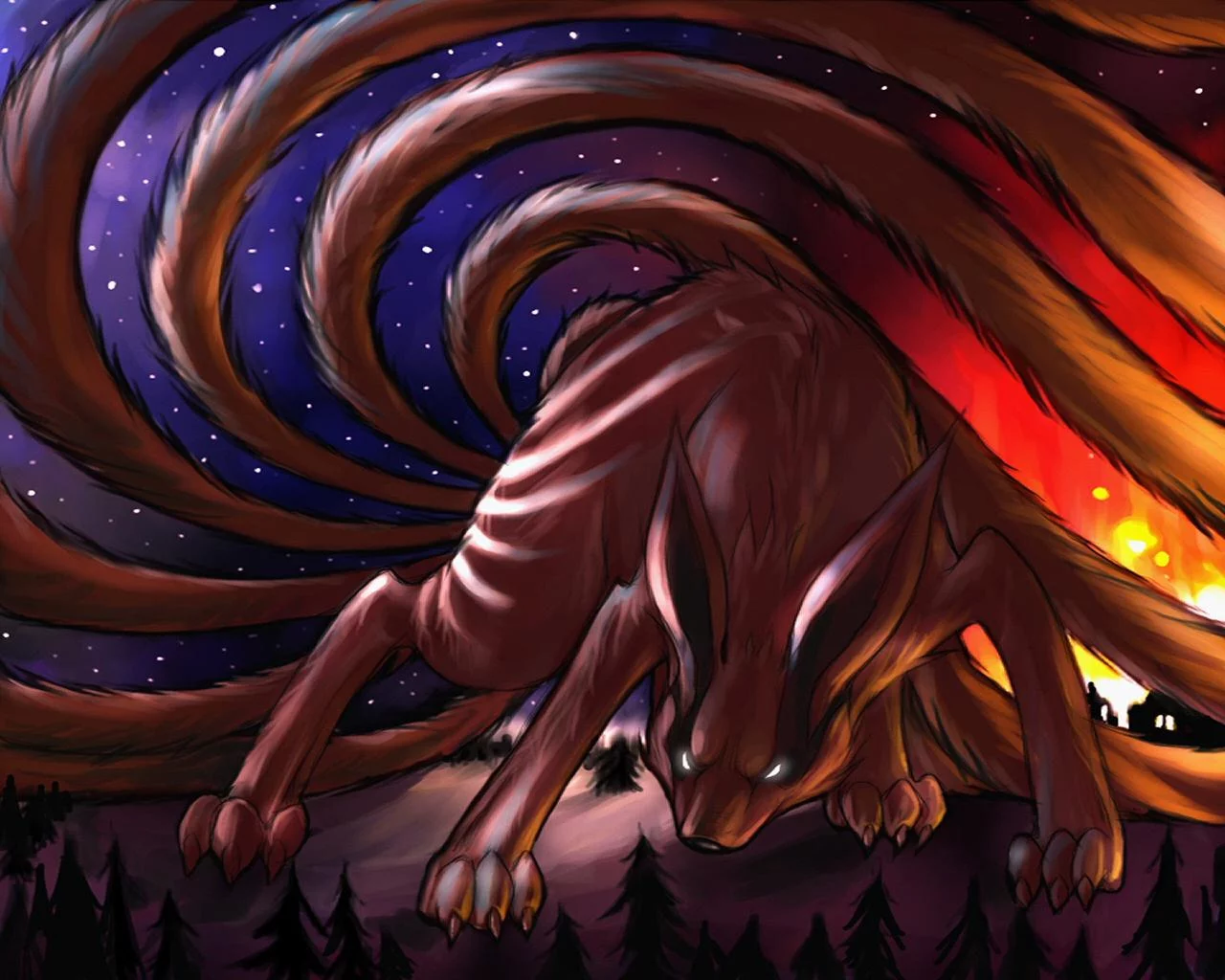 Free Download Naruto Wallpaper Nine Tail Fox Page 1442250 (1280 x 1024)
