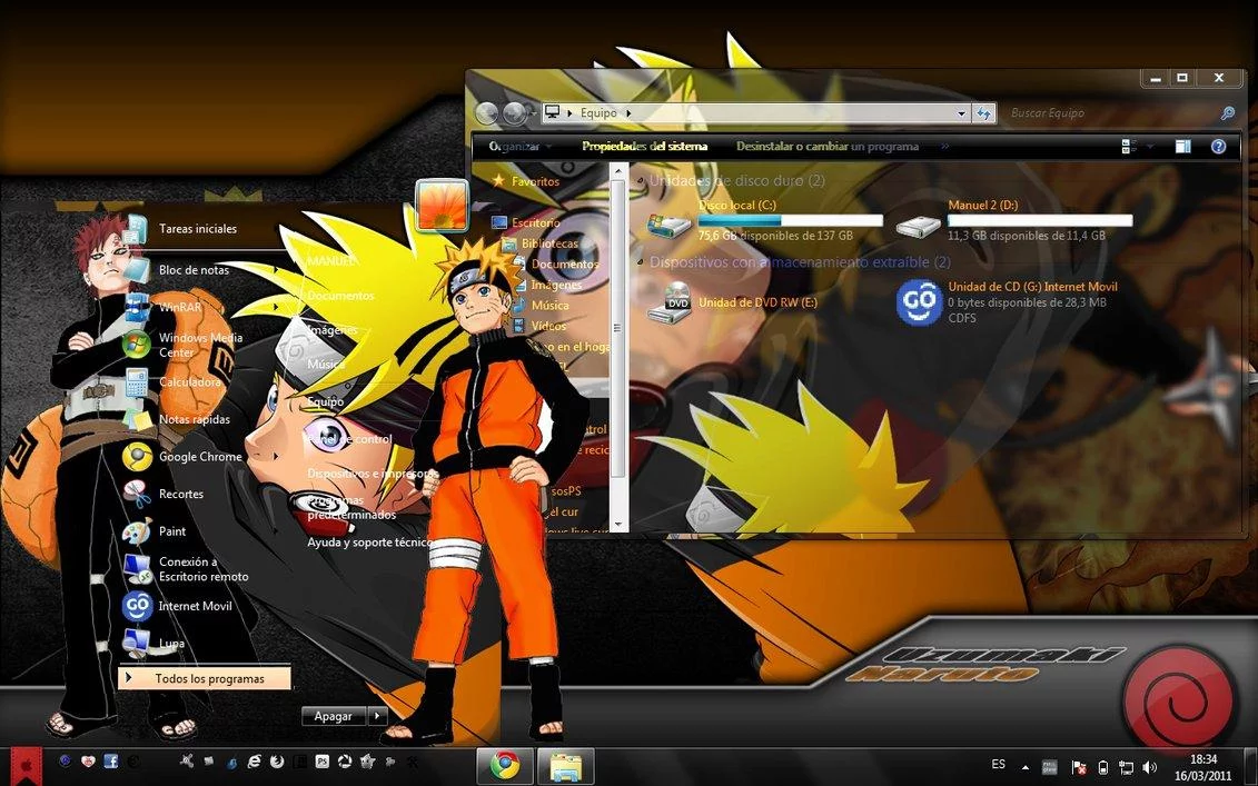 Free Download Naruto Wallpaper Themes Windows 7 Page 1473703 (1131 x 707)