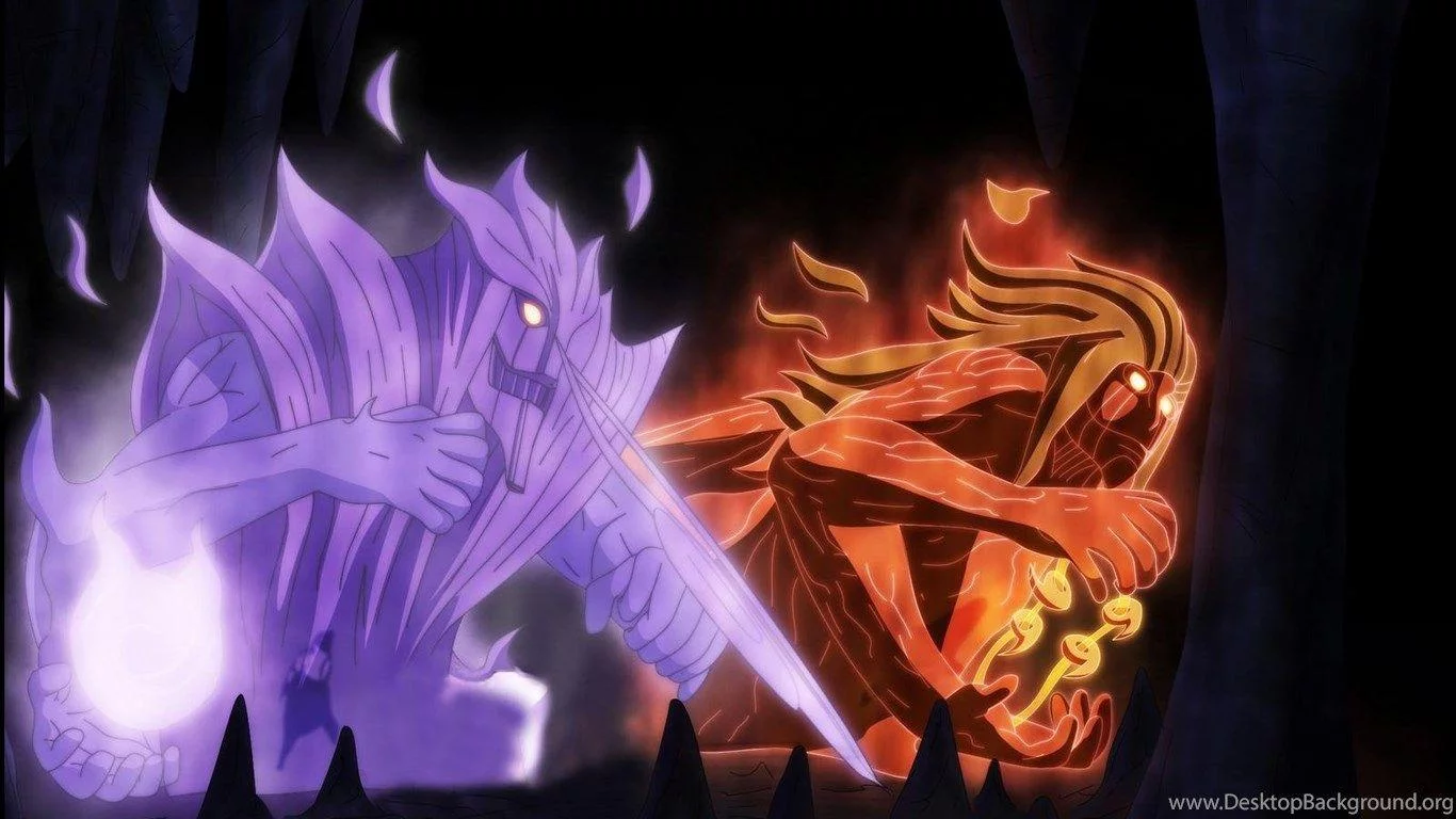 Free Download Naruto Wallpapers Susano Vs Kurama Page 1510390 (1366 x 768)