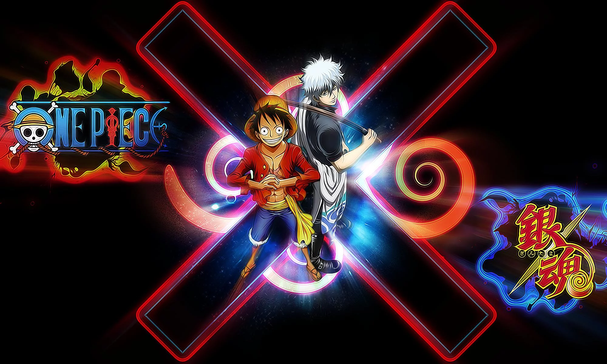 Free Download One Piece X Gintama X Naruto Wallpaper Page 1542348 (2000 x 1200)