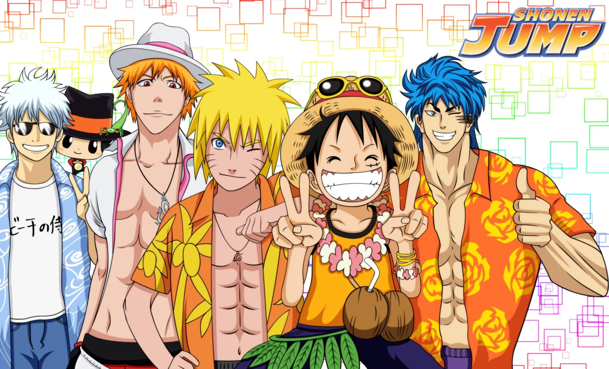 Free Download One Piece X Gintama X Naruto Wallpaper Page 1542366 (1956 x 1187)