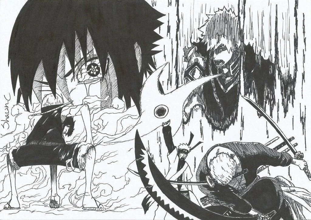 Free Download One Piece X Gintama X Naruto Wallpaper Page 1542387 (1024 x 726)