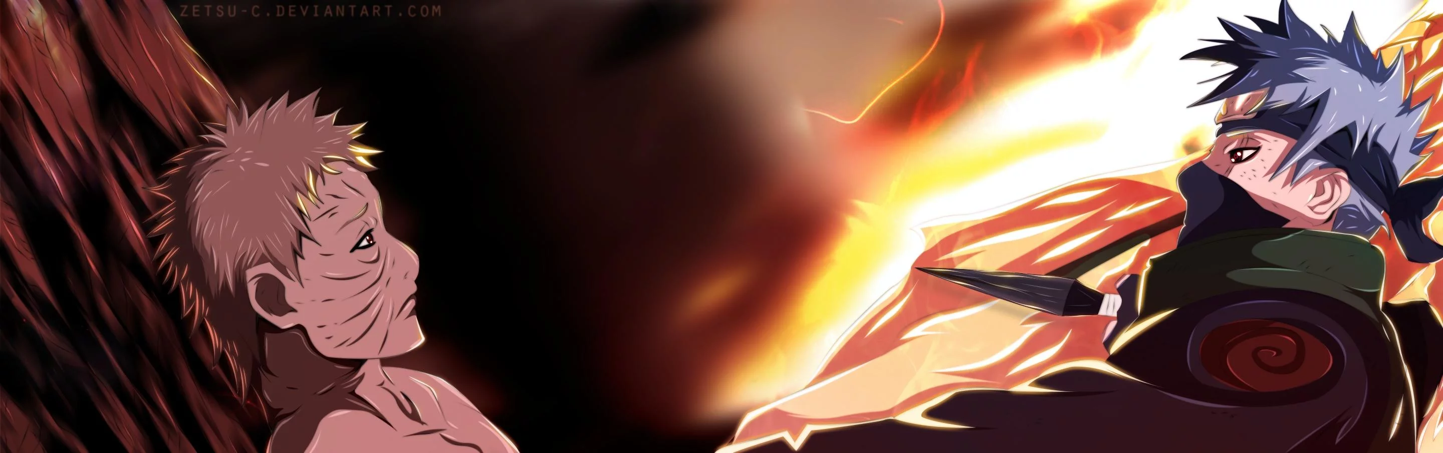 Free Download Wallpaper Naruto Vs Obito Page 1550736 (2880 x 904)