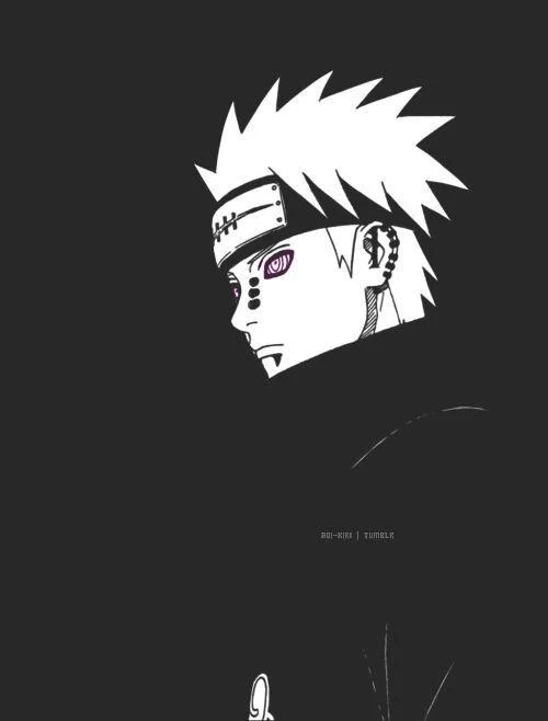 Free Download Pain Naruto Wallpaper Black And White Page 1556438 (500 x 658)