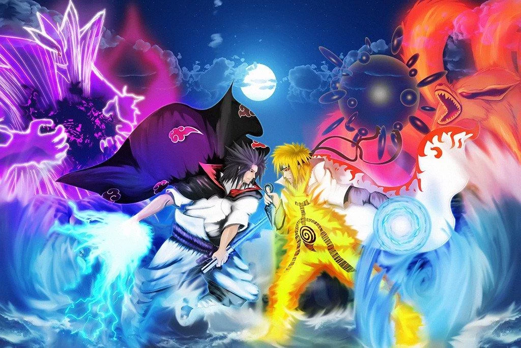 Free Download Sasuke Vs Naruto Wallpaper Art Page 1566342 (1024 x 683)