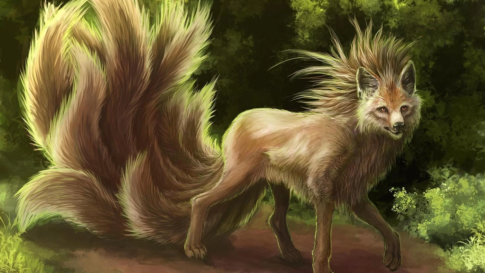 Free Download Nine Tailed Fox Wallpaper Iphone Not Naruto Page 1608134 (1920 x 1080)