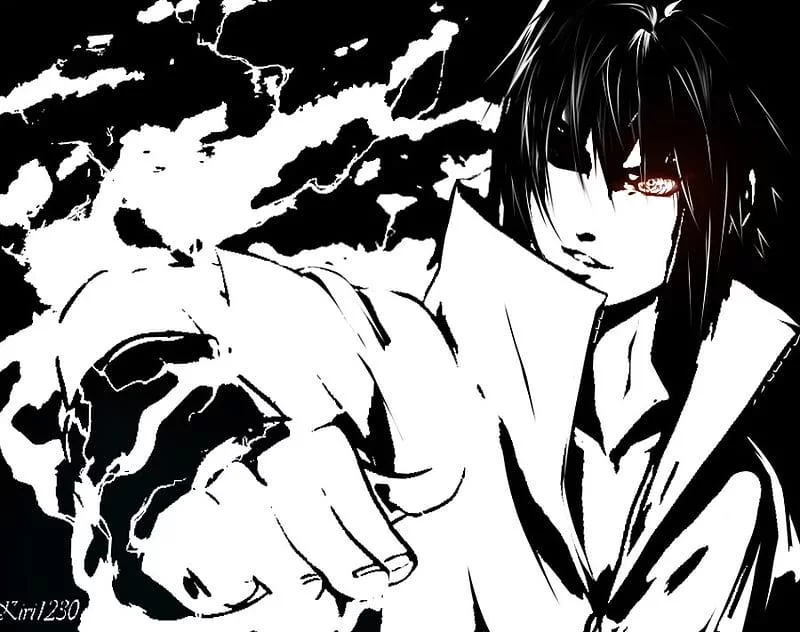 Free Download Saskue Naruto Wallpaper Black And White Page 1621541 (800 x 632)