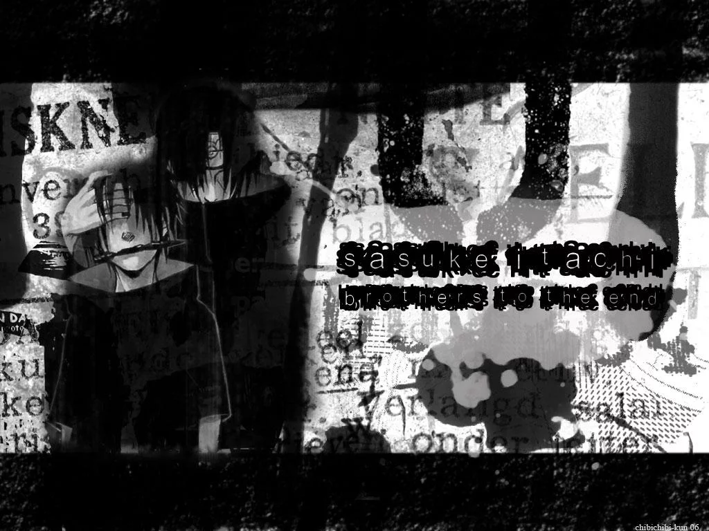 Free Download Saskue Naruto Wallpaper Black And White Page 1621576 (1024 x 768)