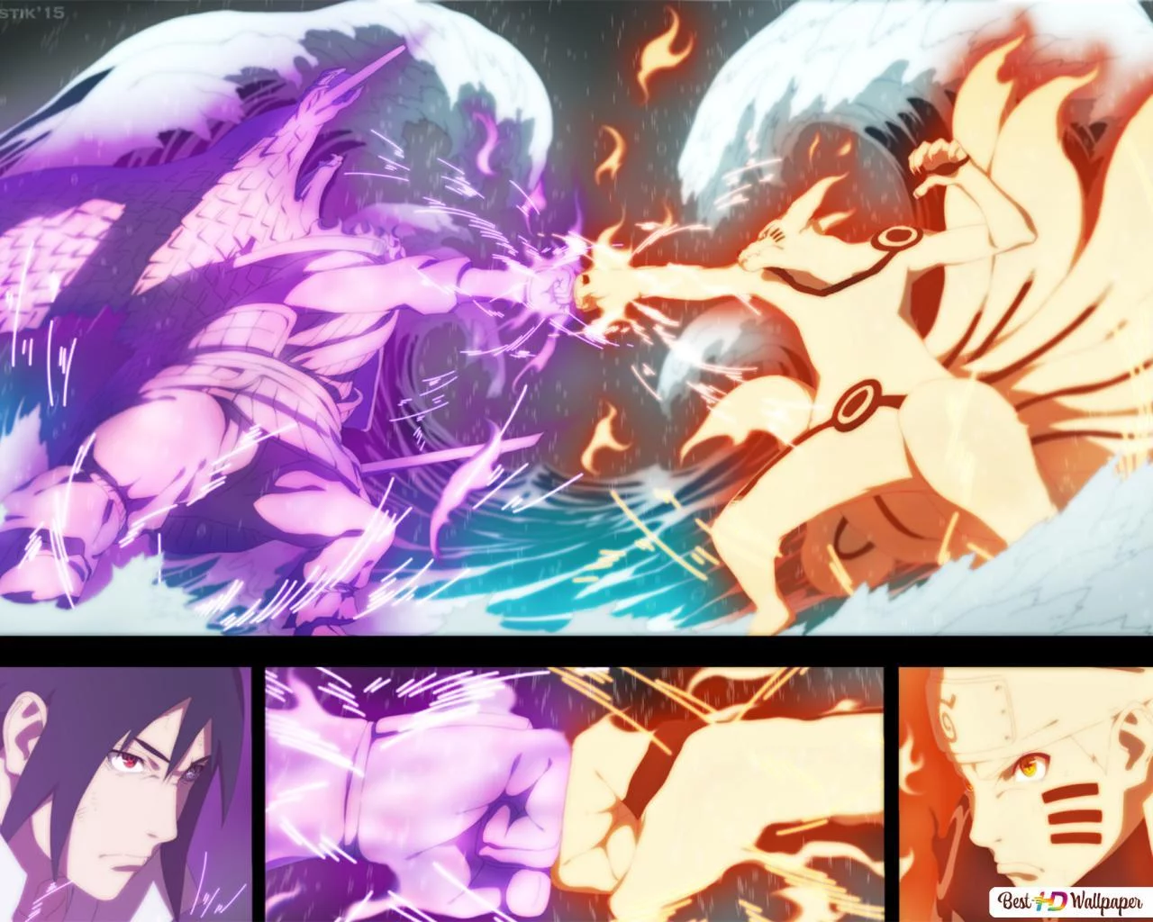 Free Download Sasuke And Naruto Final Fight Wallpaper Page 1621657 (1280 x 1024)