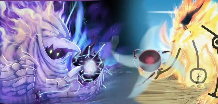 Free Download Sasuke Susanoo Vs Naruto Kyuubi Wallpaper Page 1632756 (900 x 430)